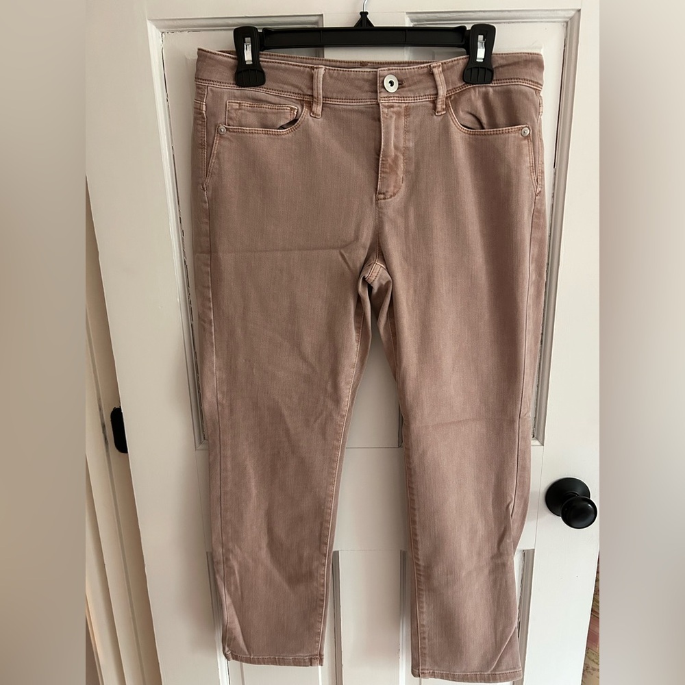 J. Jill Blush Pink Cropped Skinny Jeans